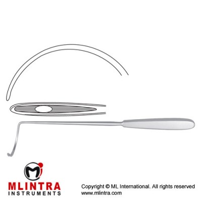 Deschamps Ligature Needle Blunt for Right Hand Stainless Steel, 28 cm - 11"